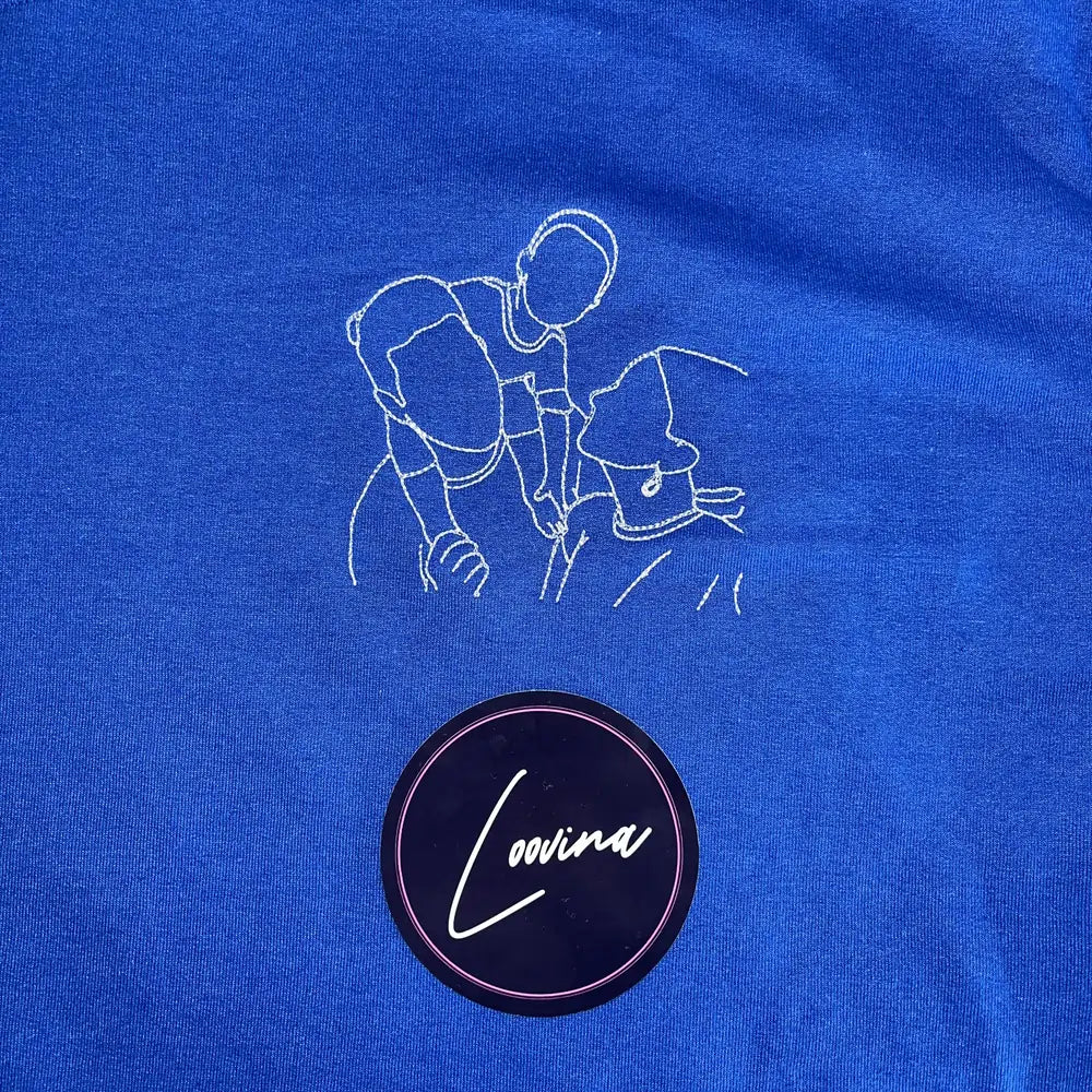 Loovina Personalisierter Hoodie mit Fotostickerei