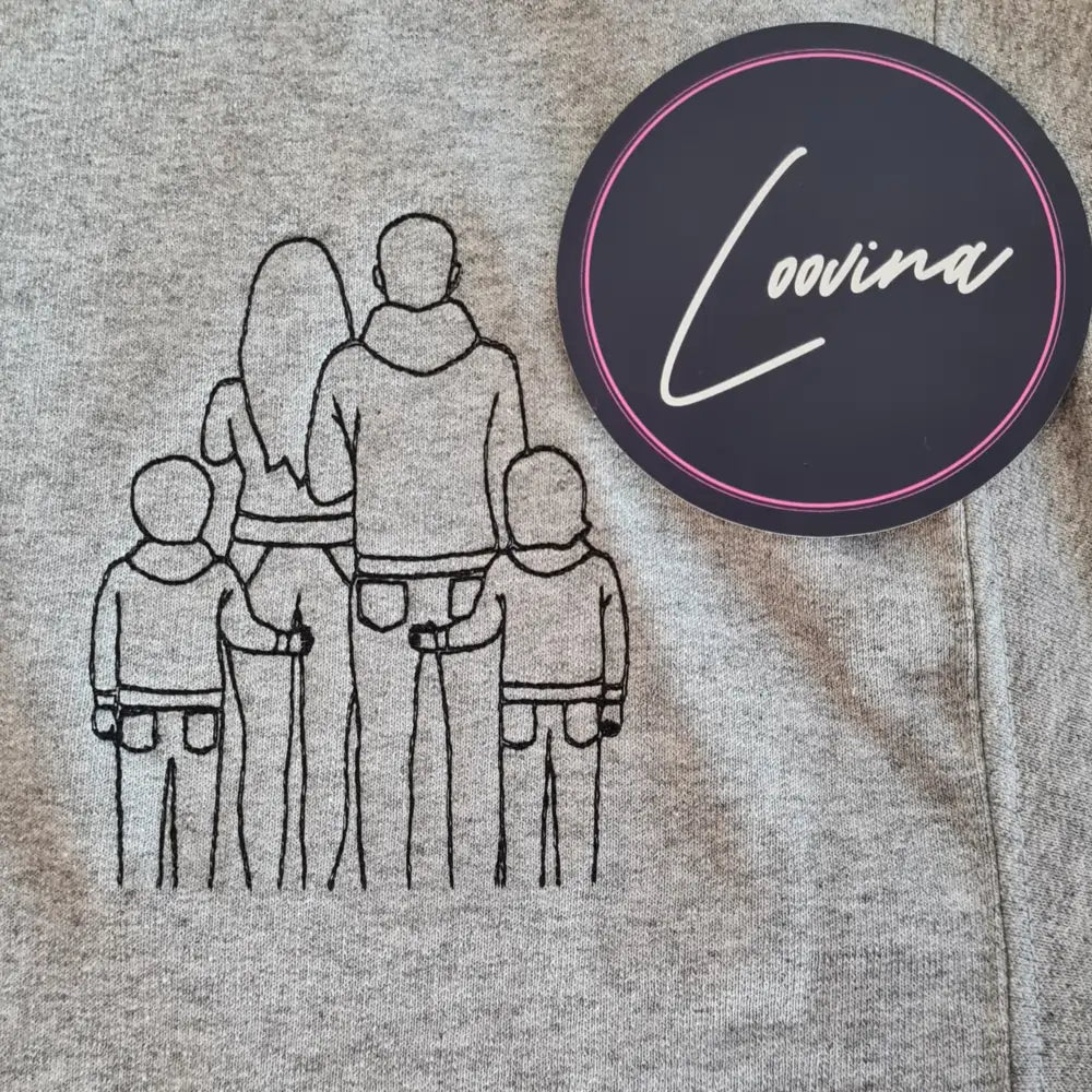 Loovina Personalisierter Hoodie mit Fotostickerei
