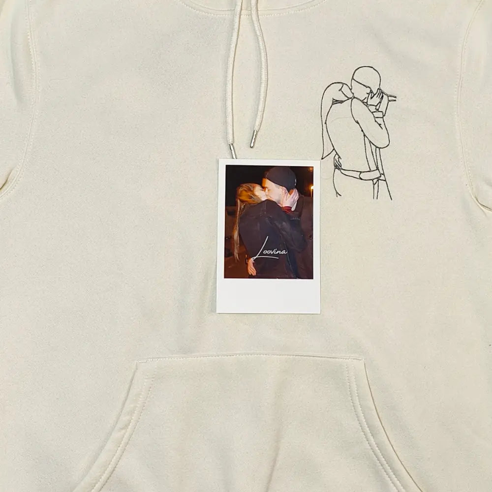 Loovina Personalisierter Hoodie mit Fotostickerei